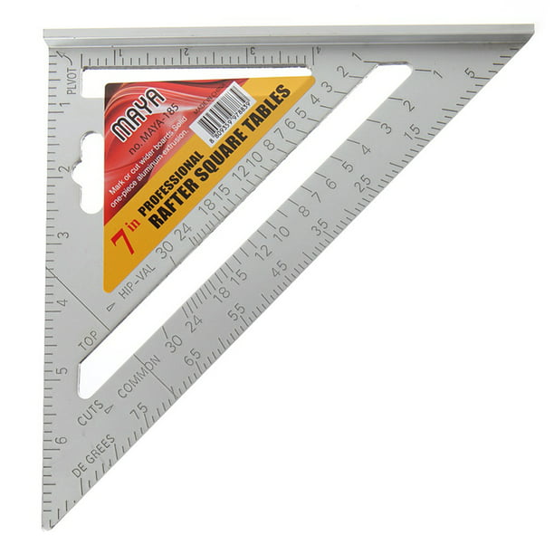 ZHHRHC Triangle Angle Ruler Protractor Tool Quick Read Square Layout Gauge Measuring Tool 7/12 inch 